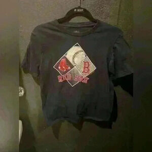 Kids MLB Blue Red Sox Short Sleeve T-shirt Large